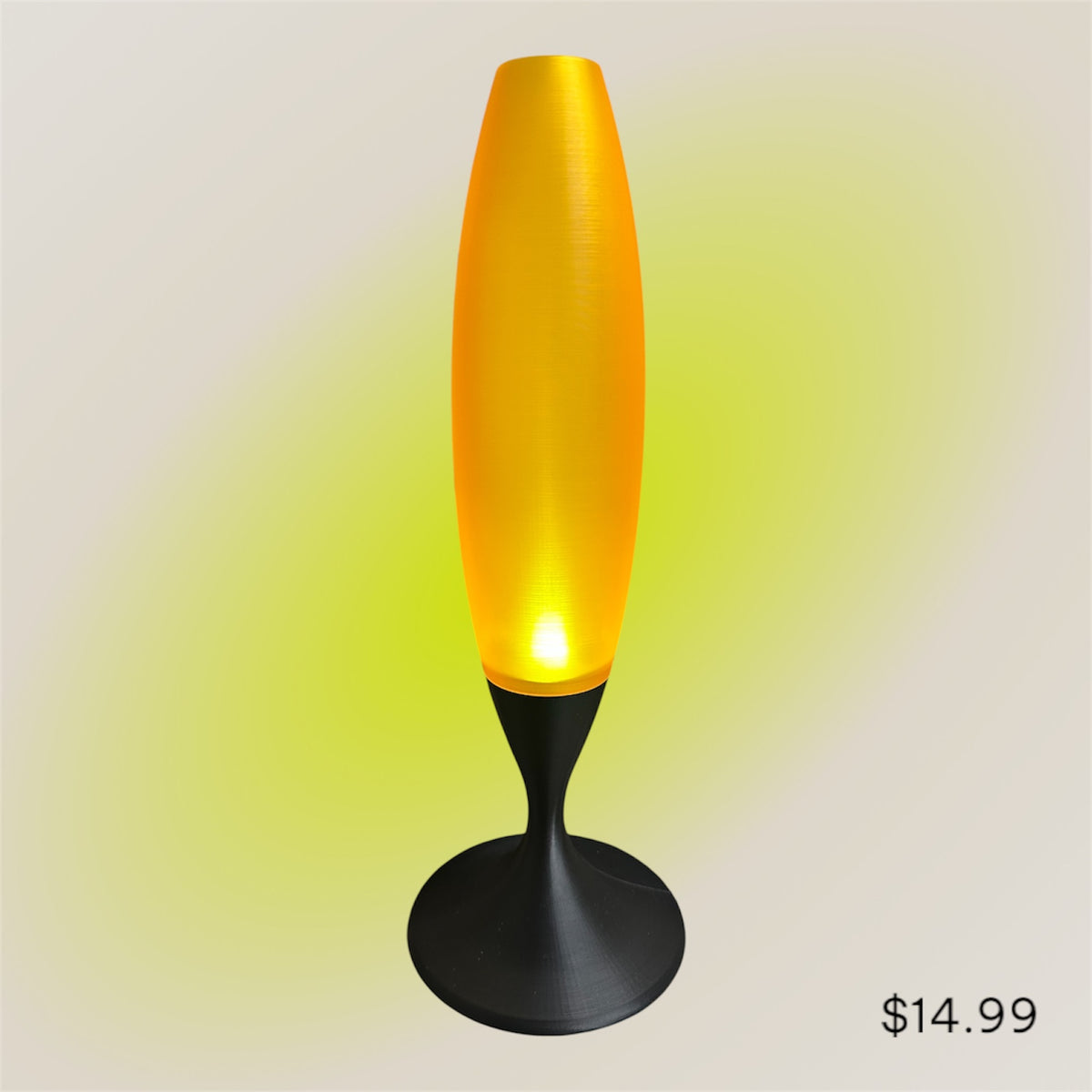 Dimmable LED Amber Lamp Black Base NEW