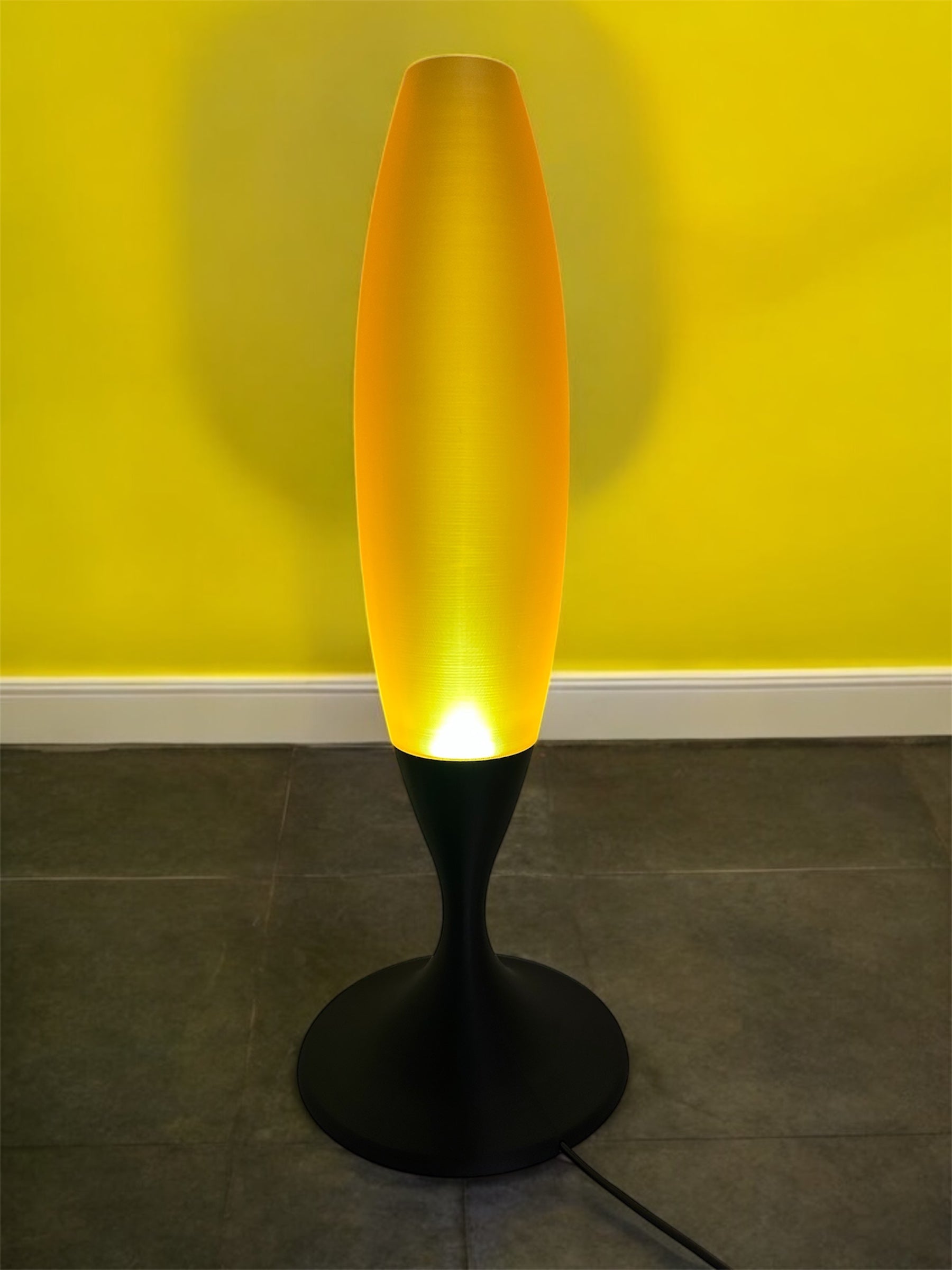 Dimmable LED Amber Lamp Black Base NEW